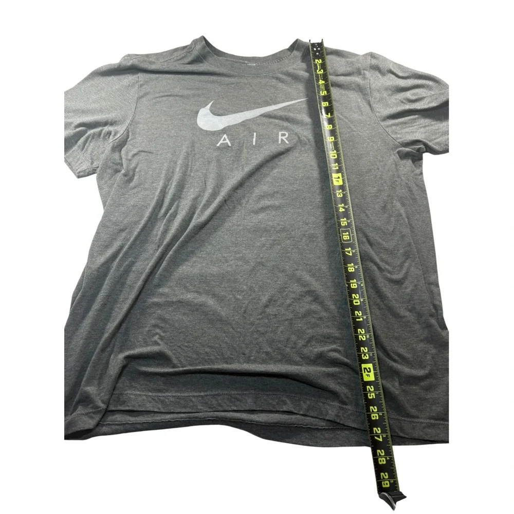 Nike T-Shirt Mens Large Grey Excellent Air Graphic Swoosh Short Sleeve Tee